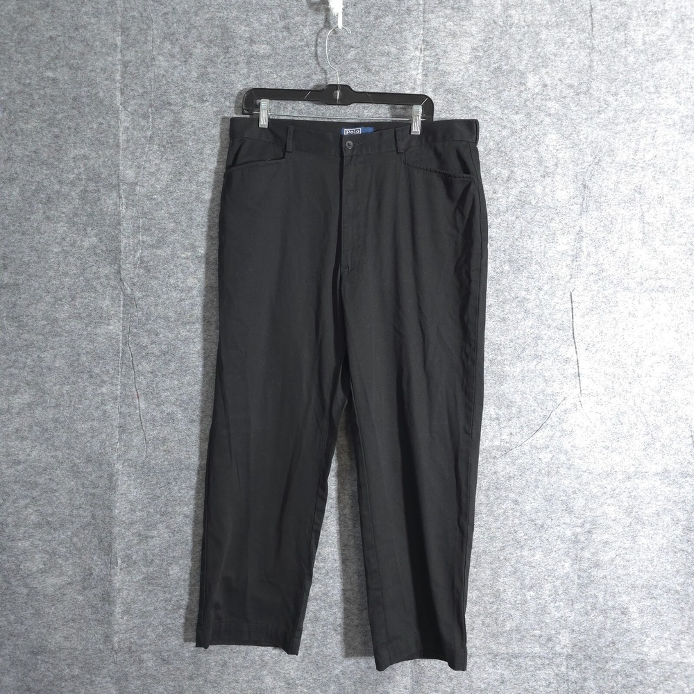 Polo Ralph Lauren The Prospect Straight Stretch Mens Black Pants 36/32 Solid